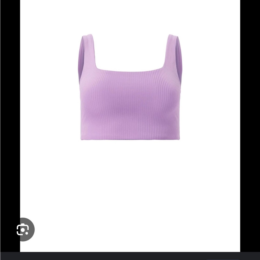 Girlfriend collective Lavender Ribbed Tommy bra